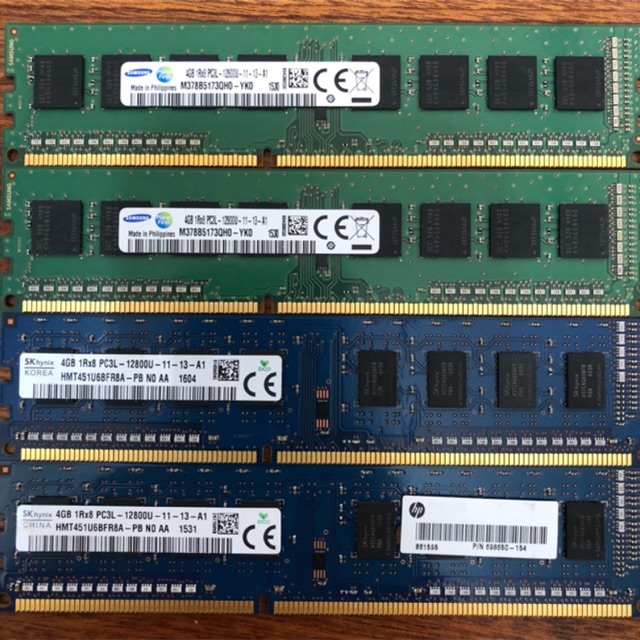 RAM máy bàn Ddr3 4gb buss 1600 12800U Pc3L PC 1.35V