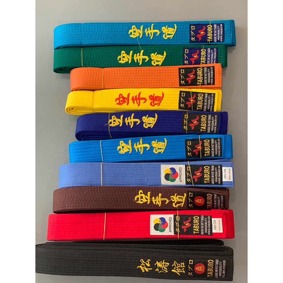 ĐAI MÀU KARATE CÁC LOẠI