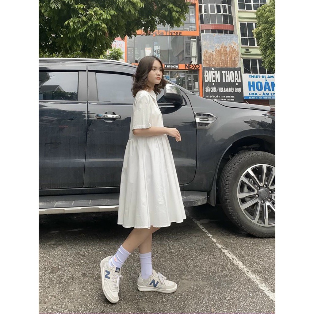 [NNY CLOTHING] VÁY BABYDOLL SƠ MI XÒE TRẮNG CÓ LÓT DOM DRESS - V008 | BigBuy360 - bigbuy360.vn