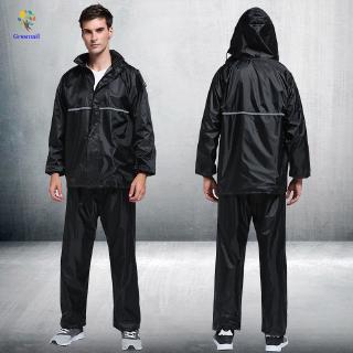 Men Women 2 Piece Set Raincoat Adult Impermeable Rain Coat Jacket Pants Suit Outdoor Camping Climbing Motorcycle Poncho