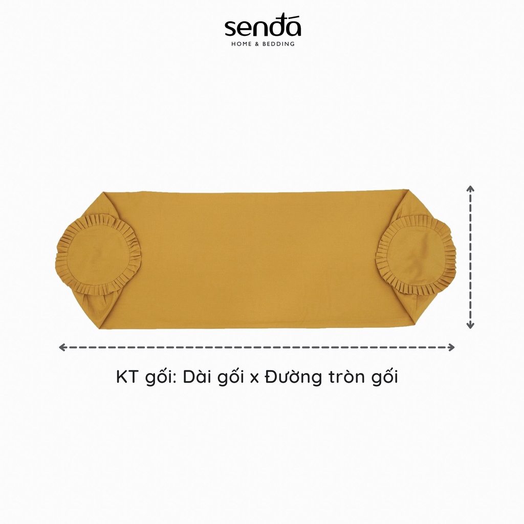 Vỏ gối ôm Cotton Twill Hàn Quốc 60x80 70x100 35x100cm Sen Đá Home Bedding trơn màu cao cấp, bao áo dây kéo khóa thô lụa