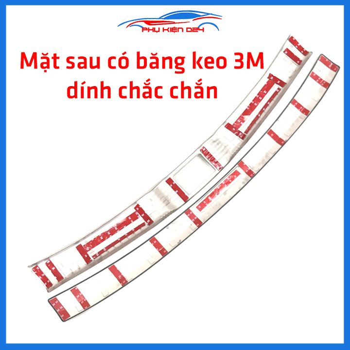 Ốp chống trầy cốp CRV, CR-V 2017-2018-2019-2020-2021-2022 inox sáng bóng bảo vệ xe chống va đập