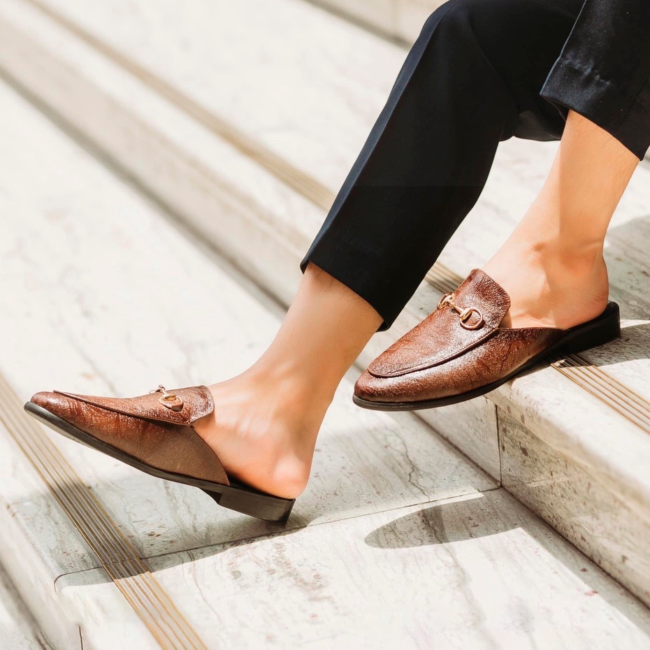 Giày sục nam cao cấp ERMAND da bò thật bảo hành 1 năm kiểu dáng sang trọng - Mã T24