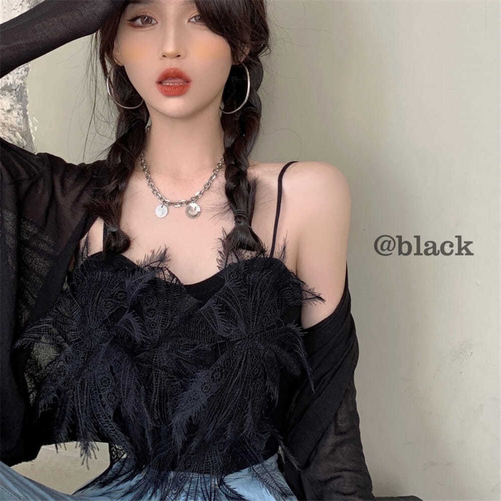 Jiashucheng Áo Hai Dây Dáng Ngắn Ôm Vừa Vặn Với Thiết Kế Lưng Đẹp Thời Trang Mùa Hè Cho Nữ