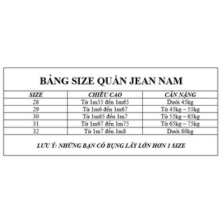 QUẦN JEAN NAM TRẮNG TRƠN