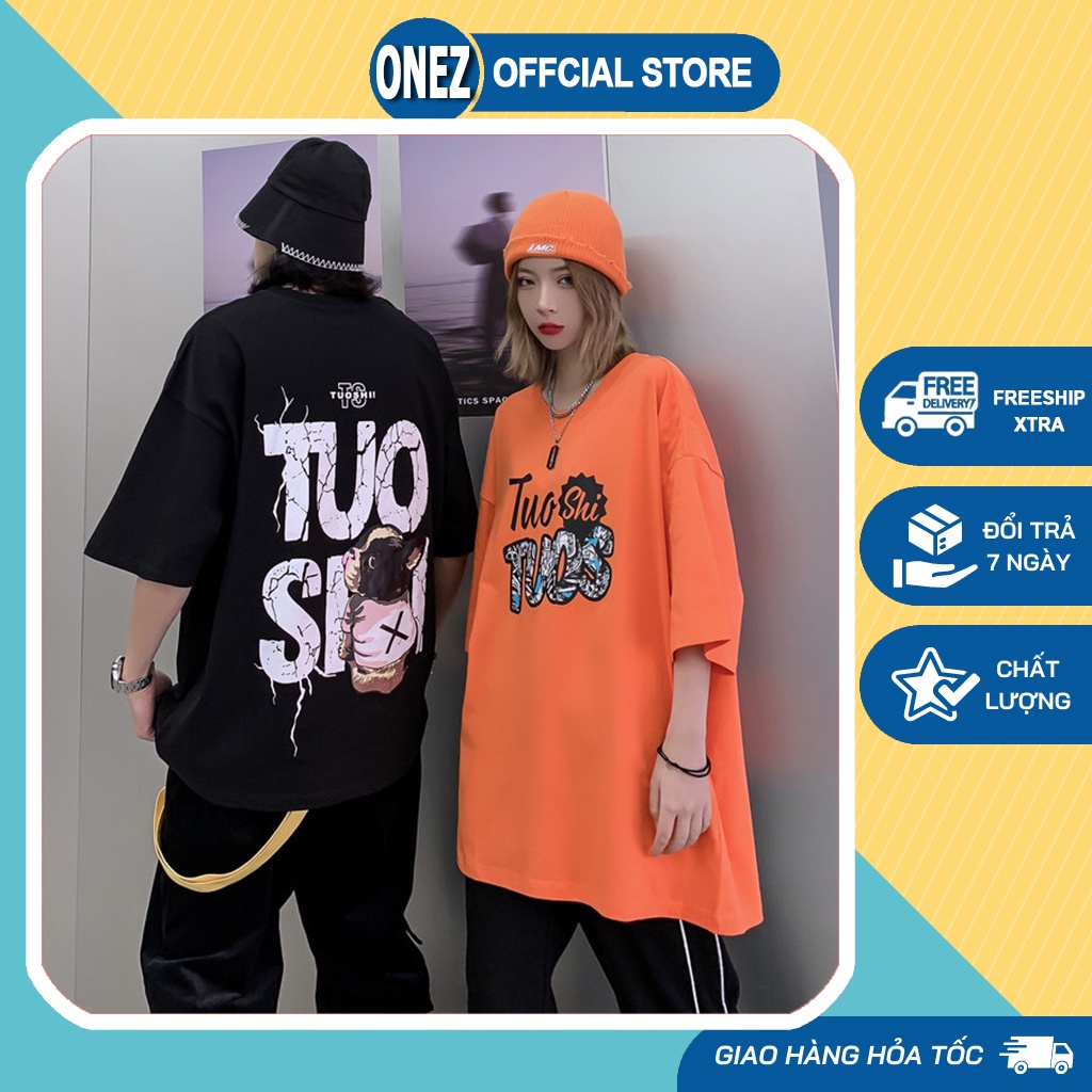 áo thun nữ form rộng tay lỡ. áo thun nam form rộng tay lỡ ONEZ UNISEX Cotton oversize form rộng TUO