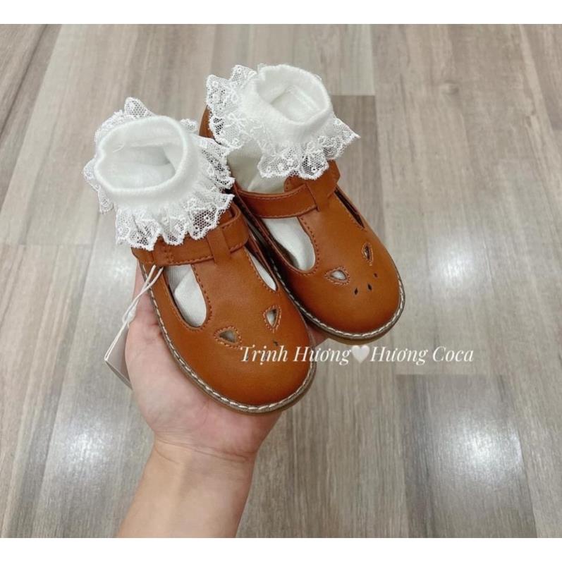 Giày nâu zara bé gái hàng vợt sale TBN