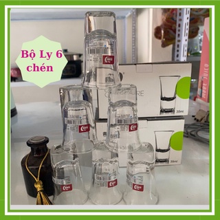 Bộ ly rượu 6 cốc thuỷ tinh cao cấp