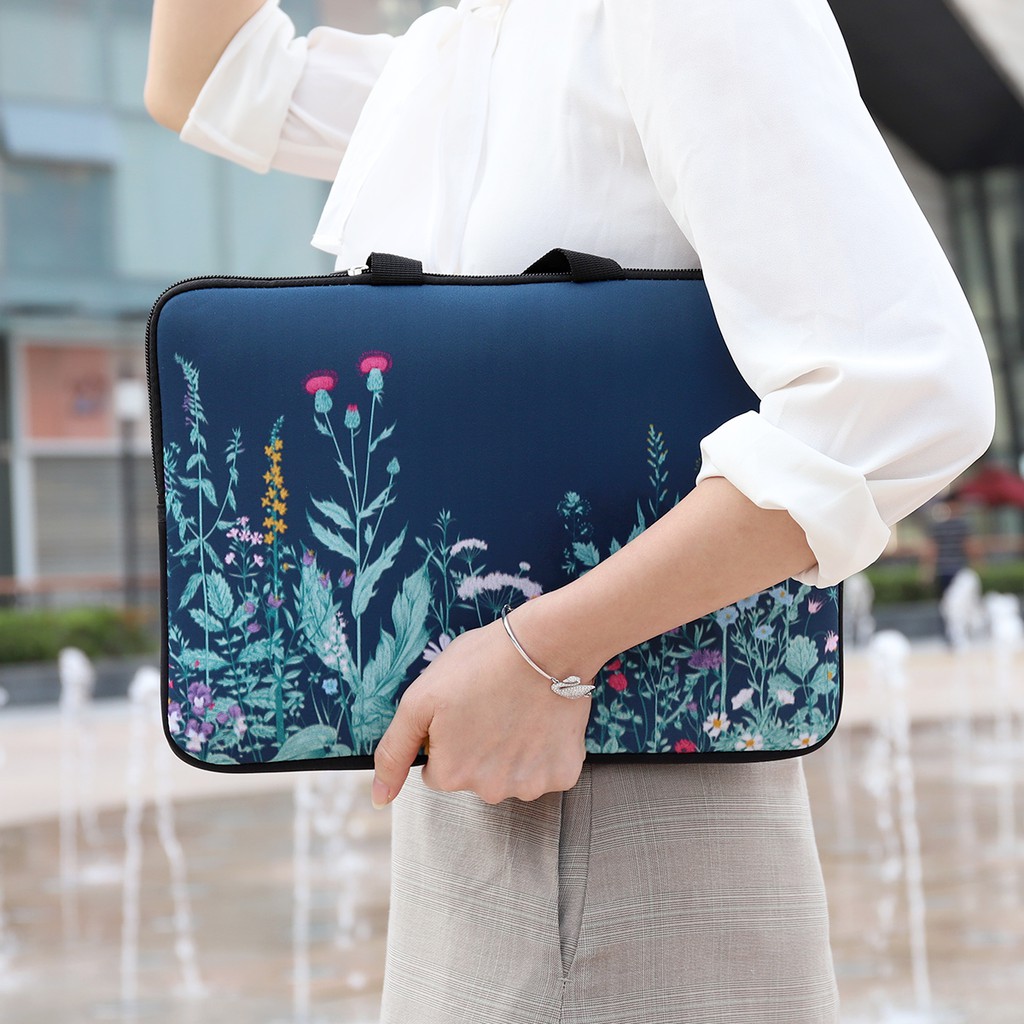 Túi Đựng Batianda Mềm Mại Họa Tiết Vân Đá Có Quai Xách Cho Laptop Macbook Notebook &quot;13&quot;13.3