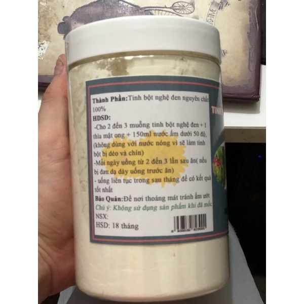 Lọ 500Gr Tinh bột Nghệ Đen Nguyên Chất