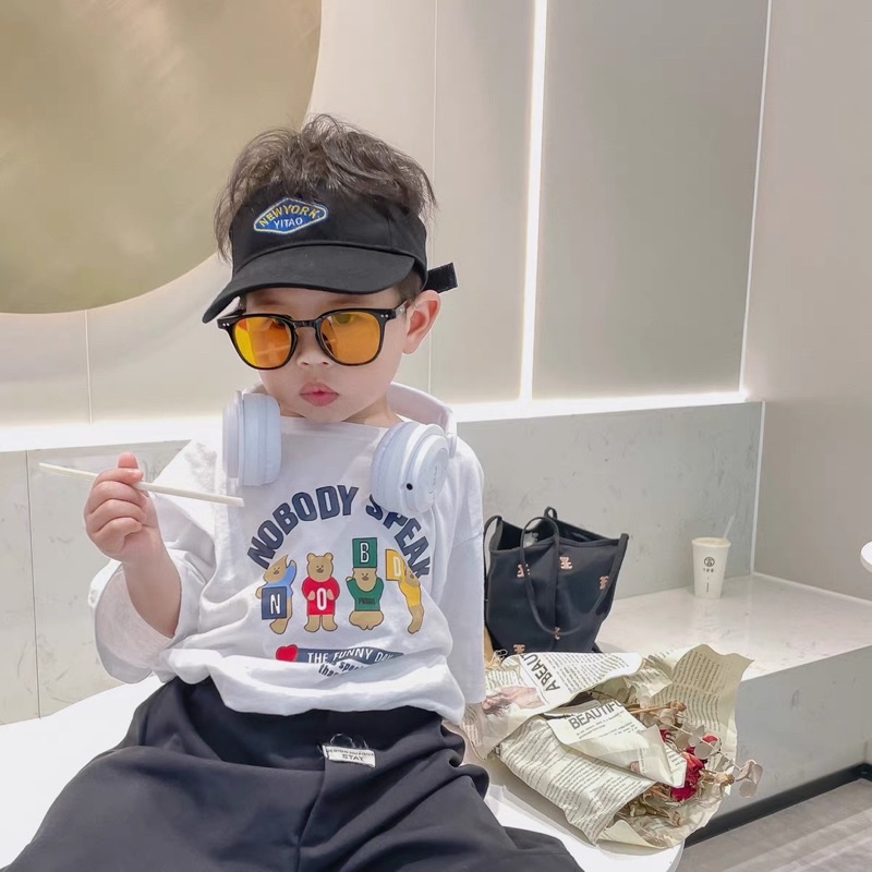 Kính râm Retro chống tia UV400 mùa hè cho bé trai bé gái