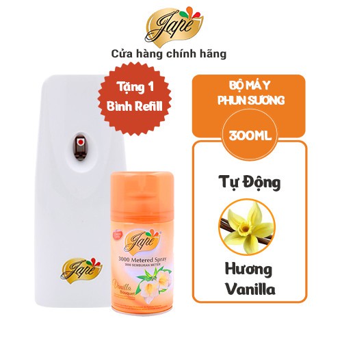 Máy Xịt Thơm Phòng Tự Động Jape Chính Hãng - Tặng 1 Bình Ruột Máy [Gồm 1 Máy + 2 Lõi]