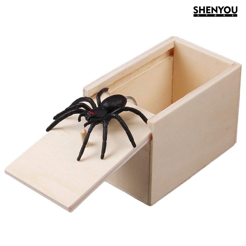 Hộp nhện đồ chơi bằng gỗ cho bé