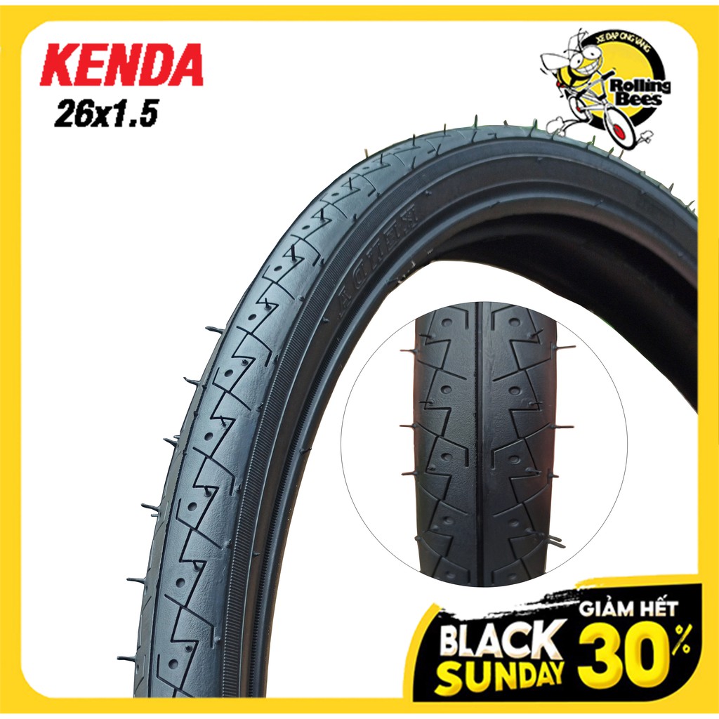 Vỏ Xe Đạp KENDA 26×1.5, Lốp Xe Đạp KENDA 26×1.5, Săm Vỏ Ruột Lốp Xe Đạp 26×1.5 – Hàng Chính Hãng