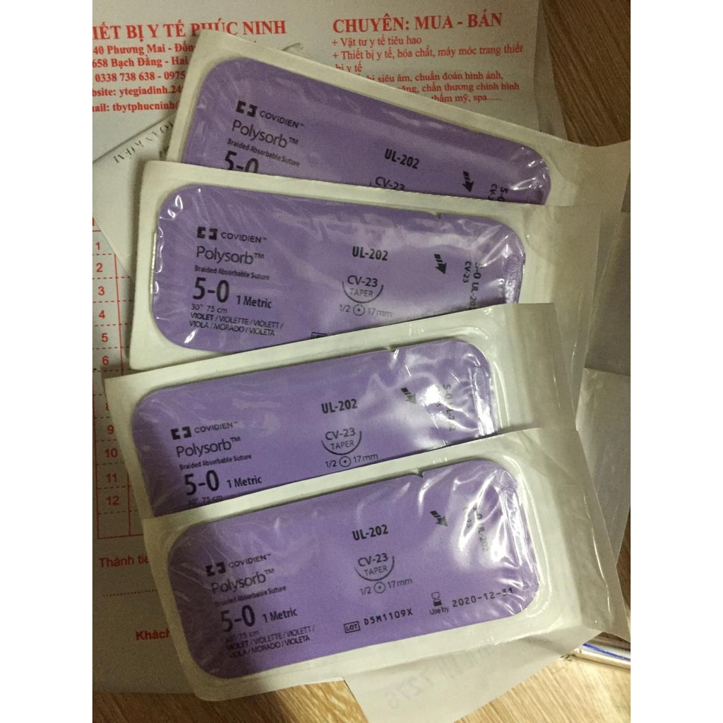 CHỈ TREO CUNG MÀY THẨM MĨ POLYSORB 5/0