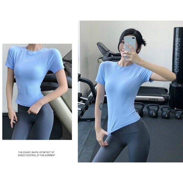 Áo tập gym yoga nữ Cmon chất dệt kim hàng quảng châu cao cấp