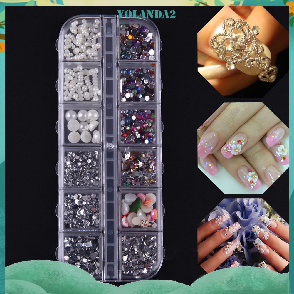 Hộp chia 12 ngăn đựng kim cương nhân tạo làm tranh đính đá