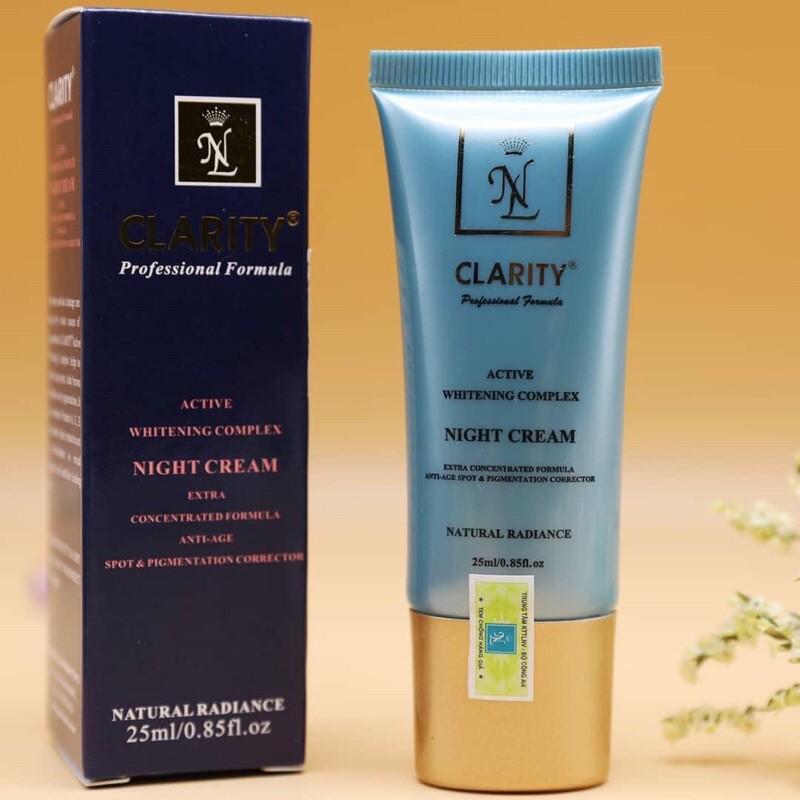 Kem làm trắng, săn chắc cơ, chống nhăn, trẻ hoá da ban đêm Clarity