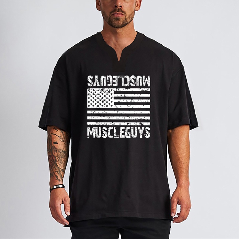 Áo Thun Cotton Cổ Chữ V Dáng Rộng Thoáng Khí In Họa Tiết Thời Trang Mùa Hè Cho Nam