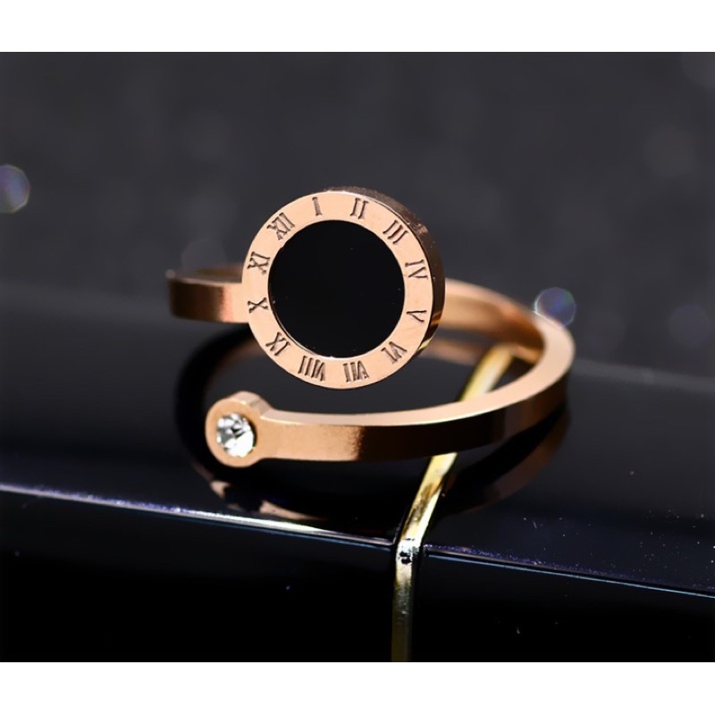 NHẪN TITAN SỐ LA MÃ FREE SIZE  @Jenaccessories.vn