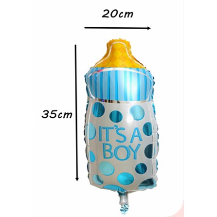 Bong bóng hình size nhỏ 35cm to 65cm Vương Miện Xe Nôi Bình Sữa Bàn Chân Ngựa Gỗ trang trí sinh nhật cho bé trai và gái