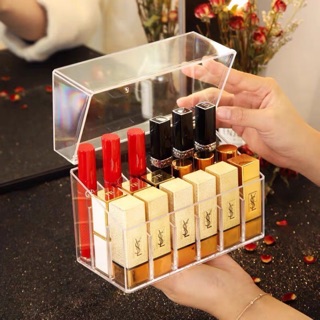 [ HÀNG SẴN ] KHAY ĐỰNG SON CÓ NẮP ĐẬY 18 NGĂN
