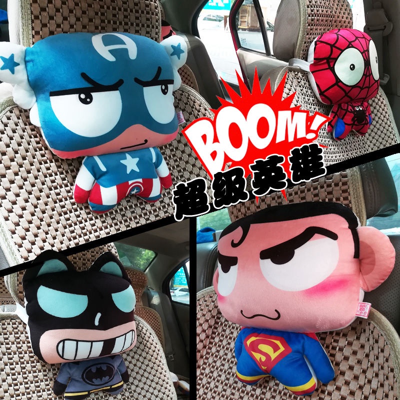 Gối Tựa Đầu Họa Tiết Hoạt Hình Marvel Dễ Thương Sáng Tạo Trang Trí Nội Thất Xe Hơi