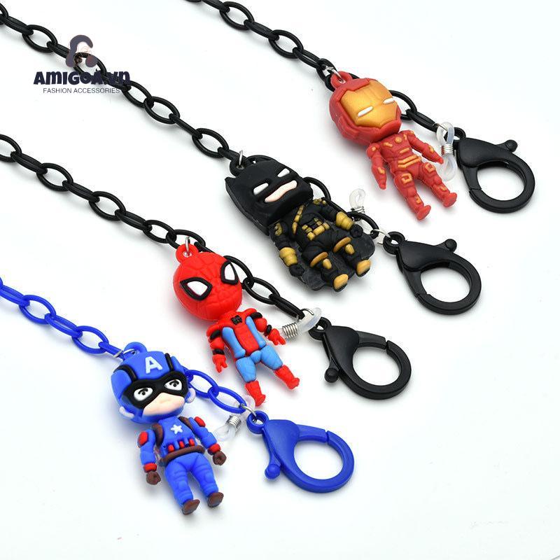 Dây Đeo Mắt Kính Bằng Acrylic Chống Trượt In Họa Tiết Hoạt Hình Marvel Thời Trang Cho Nam Và Nữ