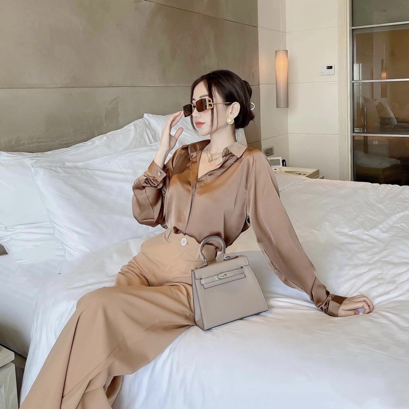 Quần tây ống rộng lưng cao tôn dáng (Ảnh chụp thật) | BigBuy360 - bigbuy360.vn