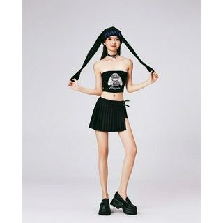Váy xếp ly, xẻ cao Mangata (Pleated Skirt)