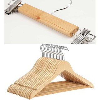 Móc Kẹp Gỗ Người Lớn 20 Chiếc Móc Áo và 10 Chiếc Kẹp Quần