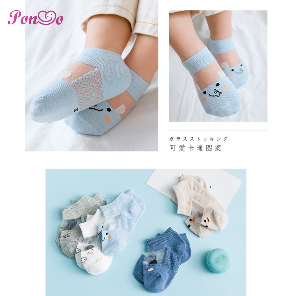 Set 5 Đôi Tất Cotton Hoạ Tiết Hoạt Hình Cho Bé Từ 1-12 Tuổi