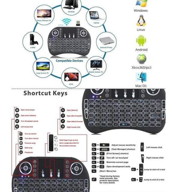 Bàn Phím Bluetooth Mini Update I8 Cho Android Tv Box In There Is A Lights And Can Be Directly