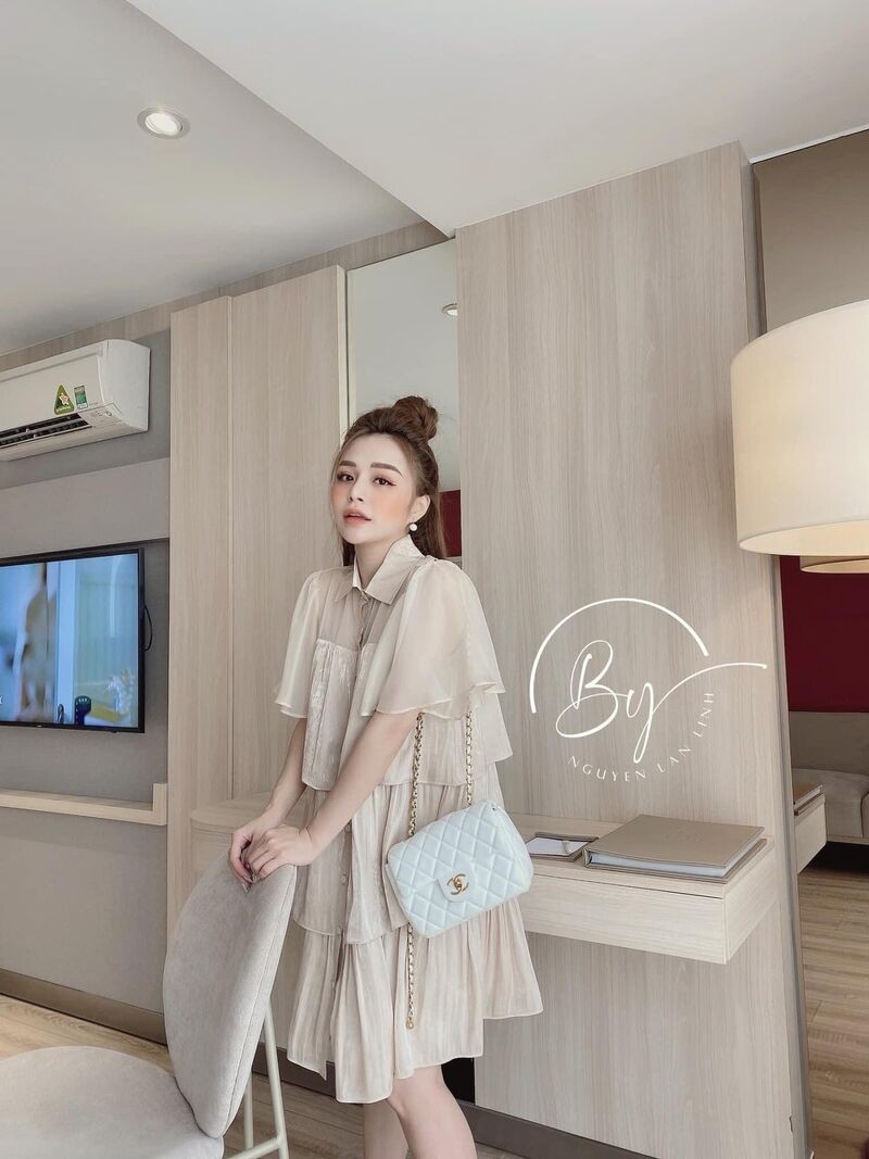 Váy tơ óng 3 tầng tiểu thư | BigBuy360 - bigbuy360.vn