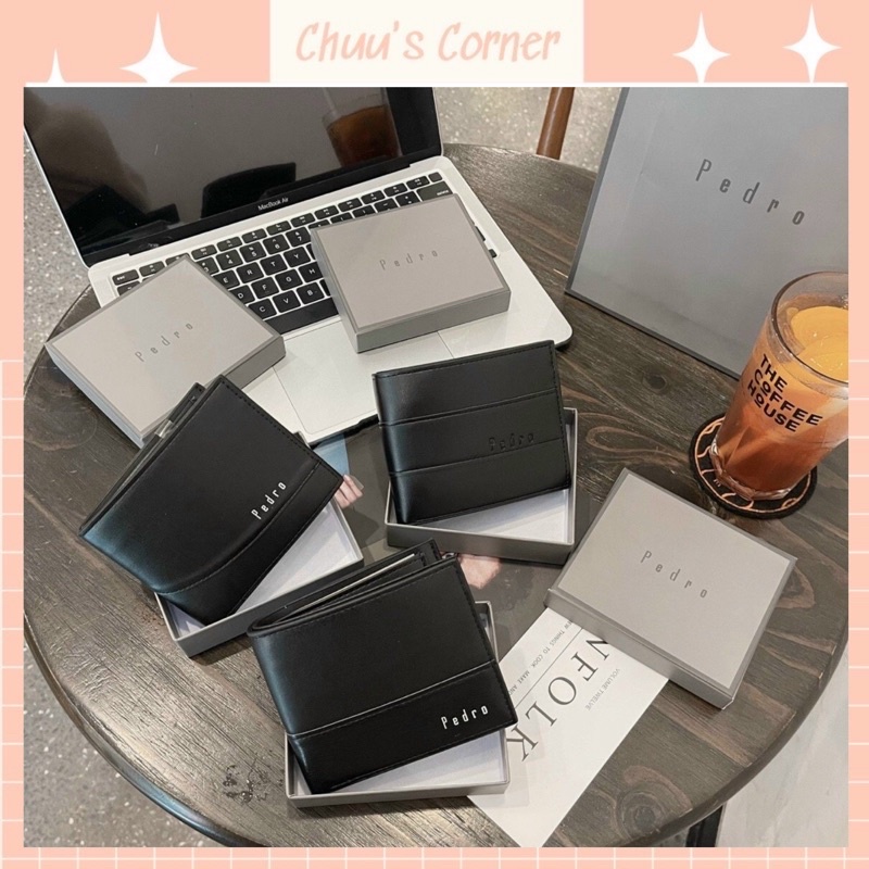 [Fullbox + Túi giấy] Ví nam pedro da mềm sang trọng