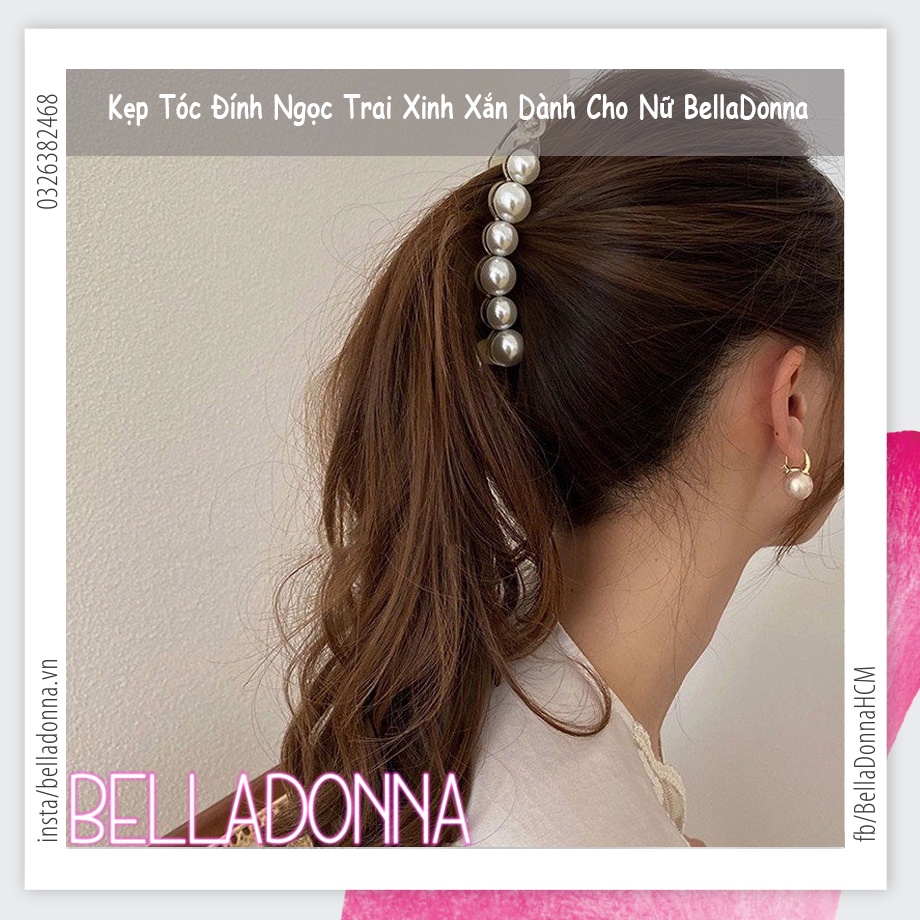 (HCM_Giao Nhanh) Kẹp Tóc Đính Ngọc Trai Xinh Xắn Dành Cho Nữ BellaDonna 23