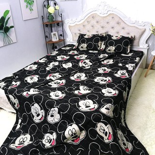 Set 4 Món Chăn Hè Trần Bông Mẫu MICKEY ĐEN Cho Gia Đình Vui Nhộn Yêu Thích Hoạt Hình - evily1990