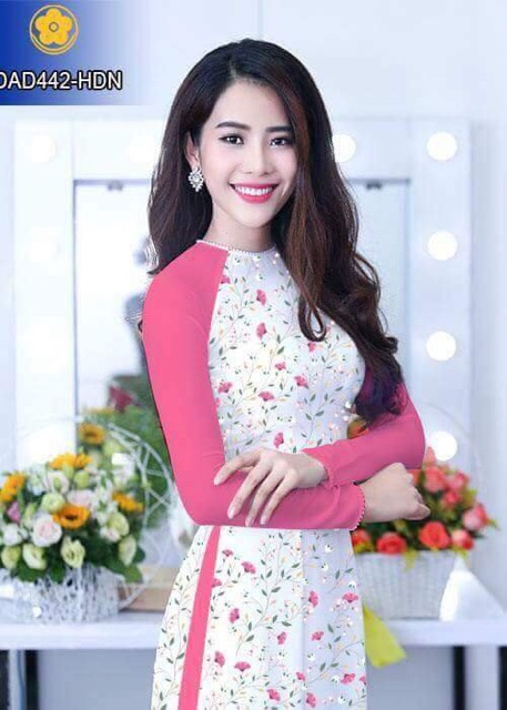 Vải áo dài hoa nhí