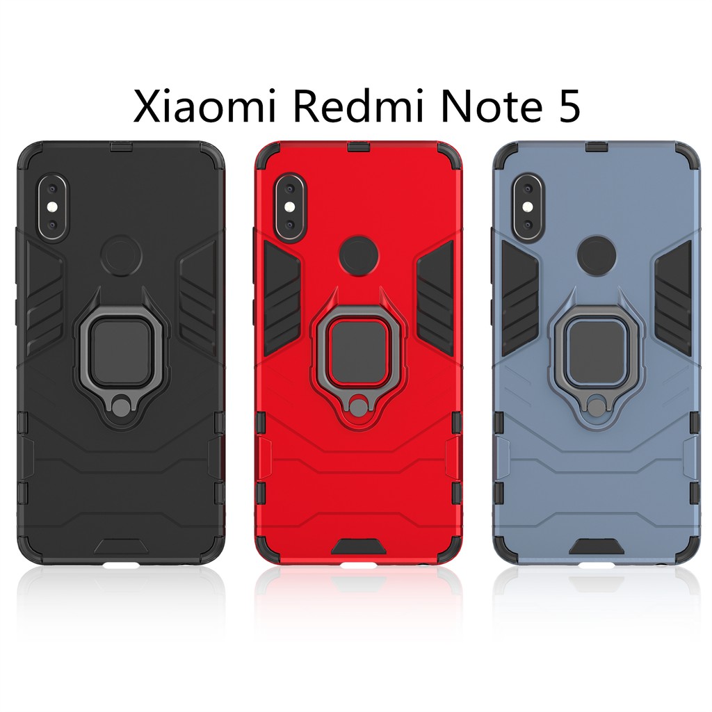 REDMI Ốp Lưng Iron Man Có Vòng Đỡ Cho Xiaomi Redmi Note 4x / Note 5