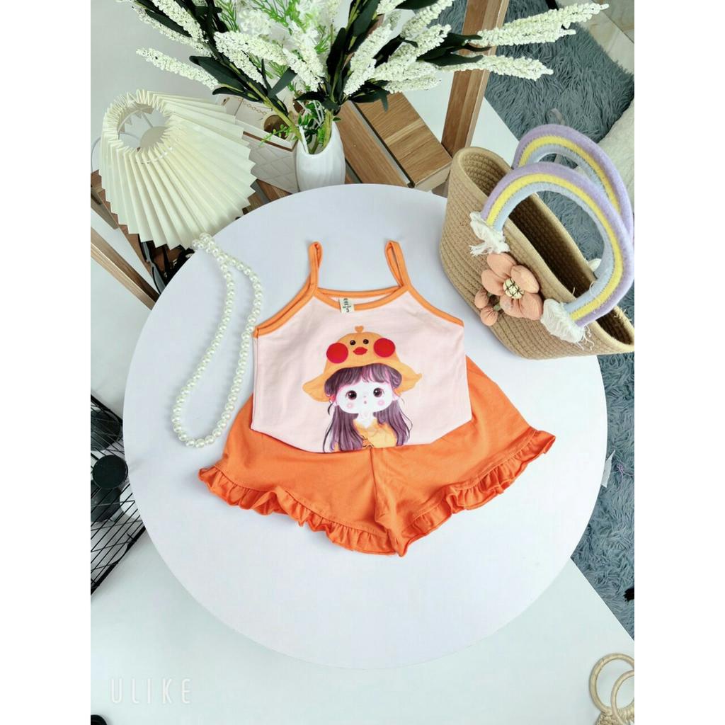 Bộ 2 dây cotton 4c cho bé gái.