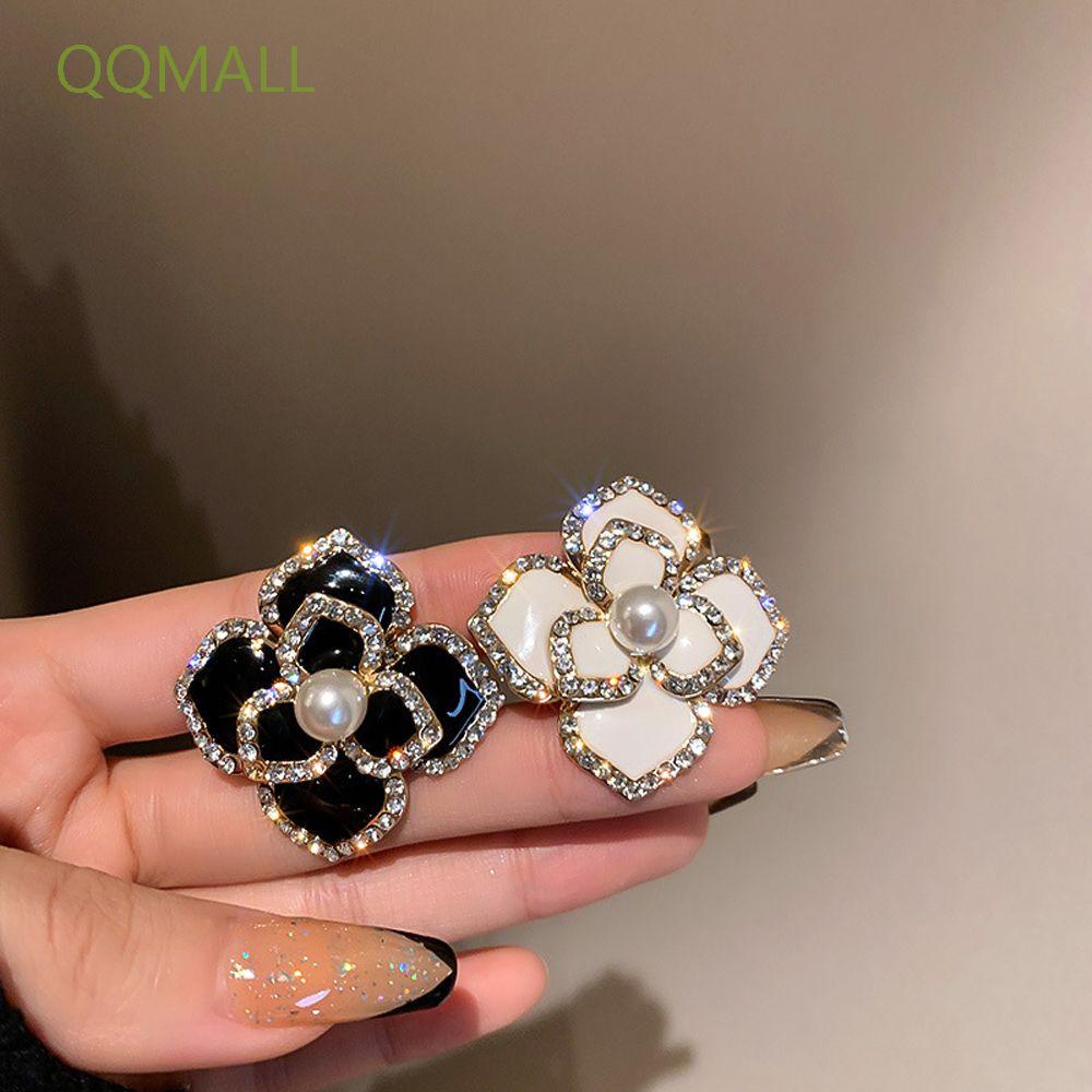 Trâm cài khóa hình hoa tráng men đính đá phong cách Hàn Quốc cổ điển sang trọng