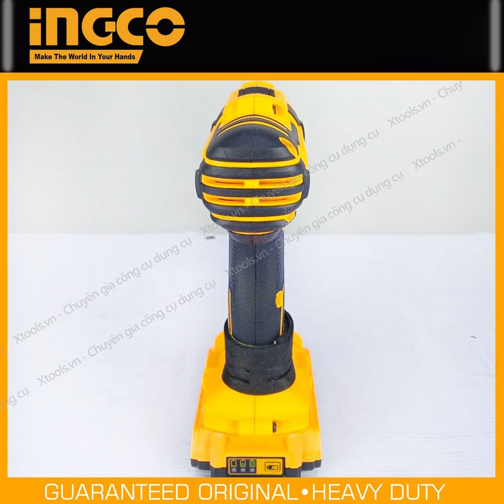 Máy khoan pin cầm tay 20V Ingco CDLI20024 hai tốc độ 400-1350v/p, có đèn làm việc, kèm theo 1 pin sạc 2ah, khả năng khoa