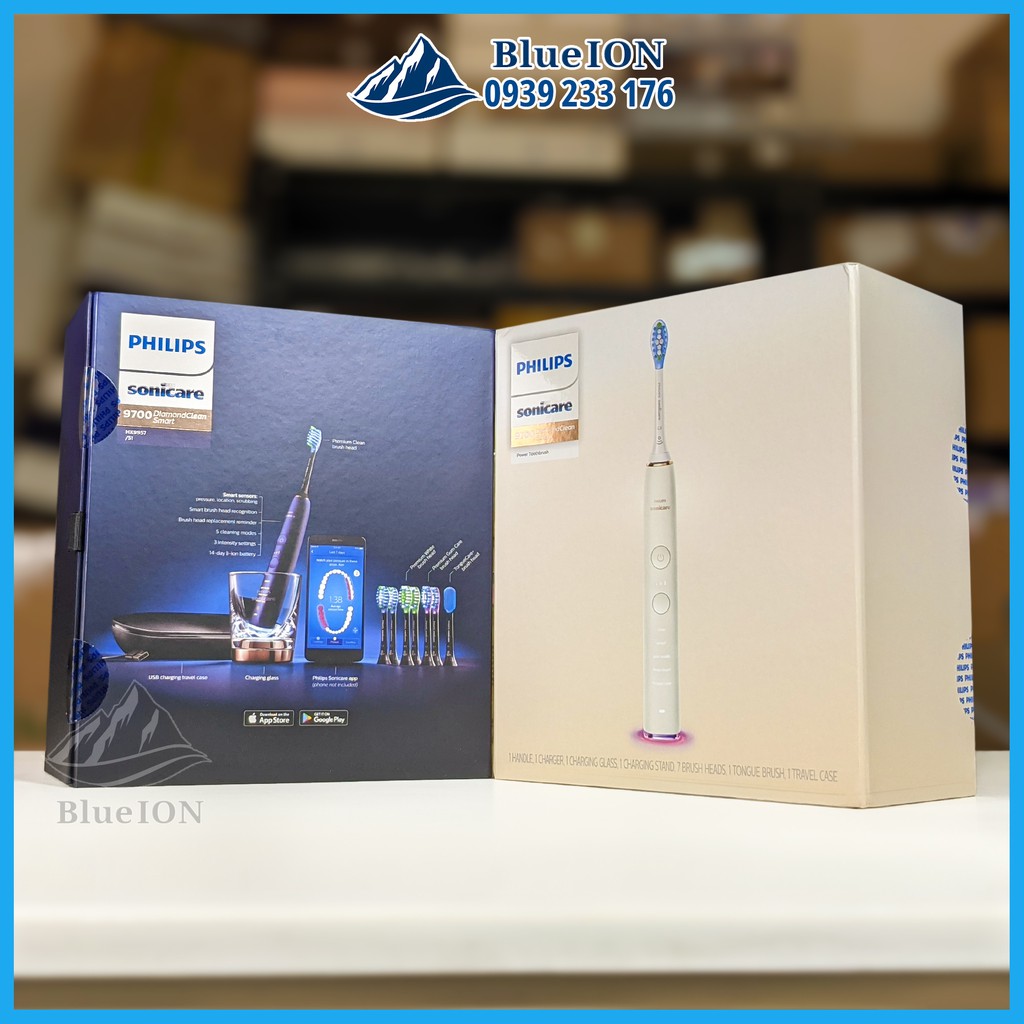 [Hàng Mỹ] Bàn chải điện Philips Sonicare 9700 9750 DiamondClean Smart Rechargeable Electric Toothbrush