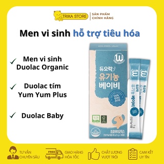 Men vi sinh Duolac Organic, Duolac tím Yum Yum Plus, Duolac Baby hỗ trợ tiêu hóa cho bé ăn ngon hộp 30 gói