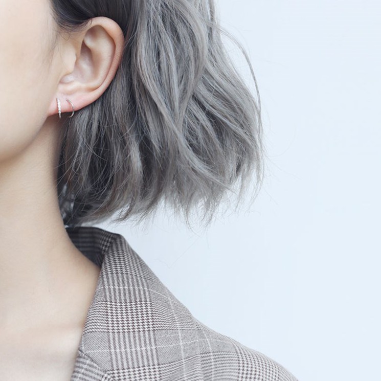 Khuyên tai bông tai nữ bạc s925 xỏ xoắn sóng uống lượn dài đính đá Cá jewelry KB48