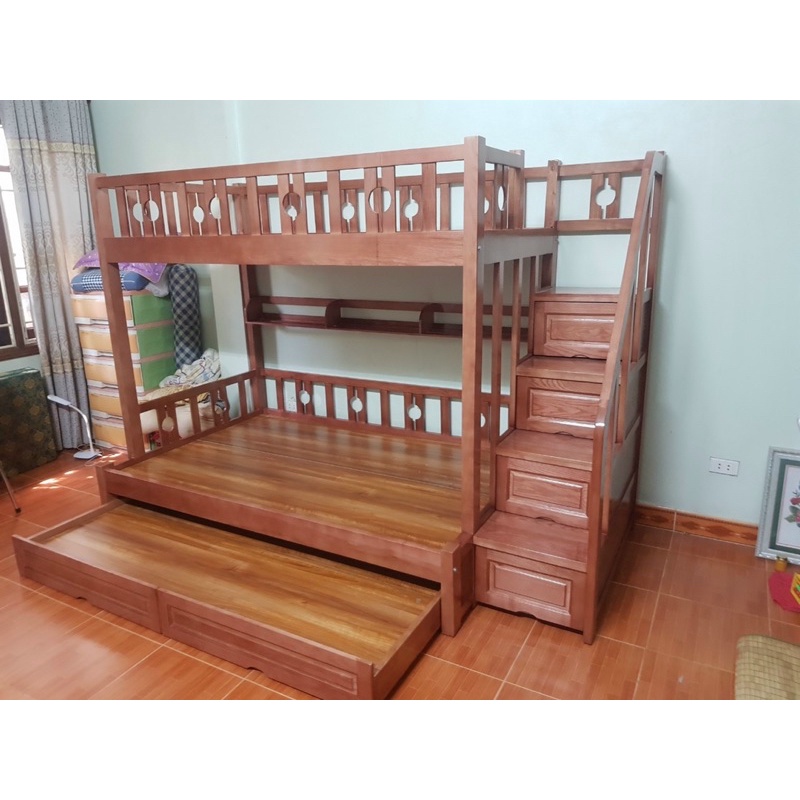 giường tầng gỗ sồi cao cấp G06
