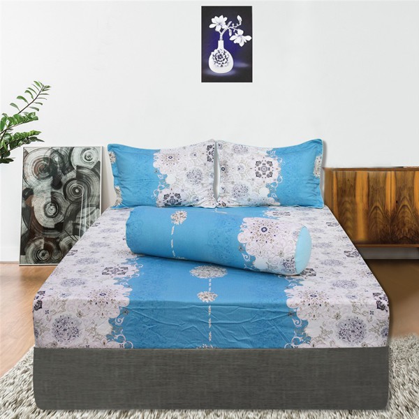 Bộ ga gối cotton hoa Hometex