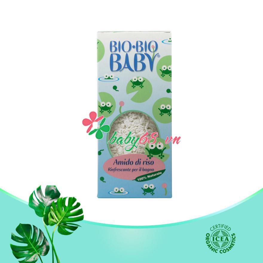 Bột tắm gạo Organic Bio Bio baby 300g nhập khẩu từ Ý