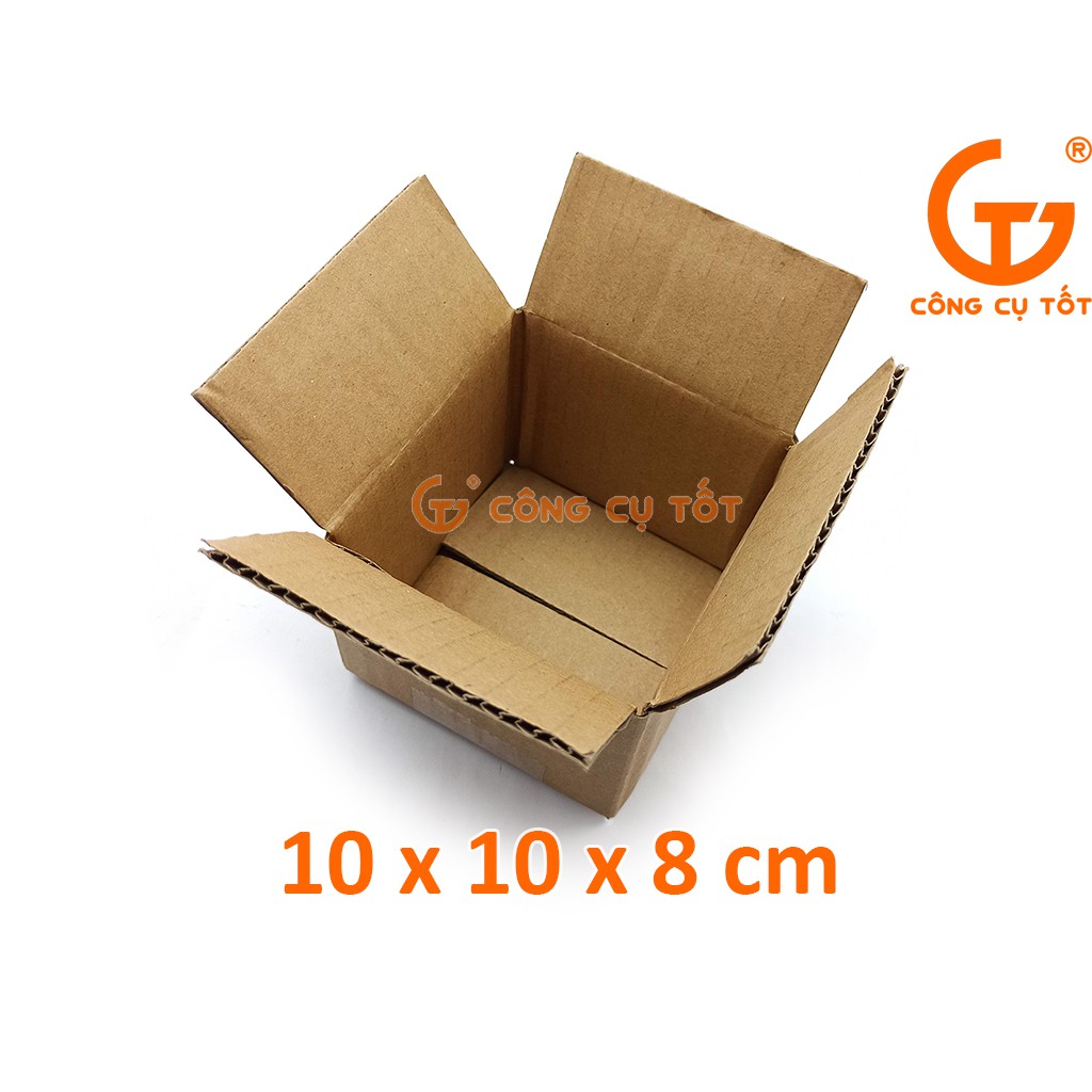 Combo 20 hộp bìa carton đóng hàng, bìa trơn, dày cứng cáp 10x10x8cm