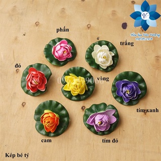 Hoa Giả 🌺FREESHIP🌺 Hoa Sen Thả Nước 8cm